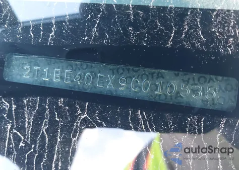 2009 Toyota Corolla Xrs из США, поврежденный, VIN 2T1BE40EX9C010535